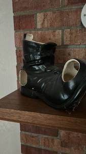 lot 50646 image: Black Ceramic Boot Planter