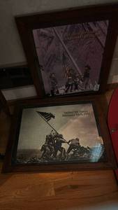 lot 50647 image: United We Stand Framed Puzzle Set - September 11th 2001 and Iwo Jima 1945