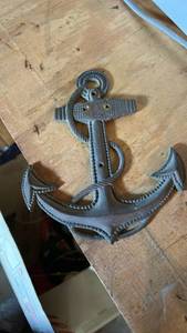 lot 50672 image: Cast Iron Nautical Anchor Wall Decoration