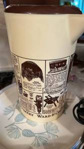 lot 50688 image: Montgomery Ward Catalog Advertising Ceramic Pitcher
