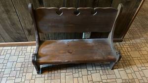 lot 50707 image: Wooden Baby Doll bench