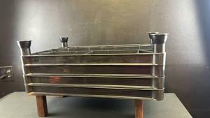 lot 60460 image: Black plastic 4 shelf storage