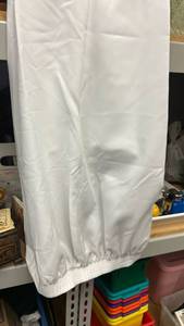 lot 60466 image: White Cotton Twill Pants with Elastic Waist