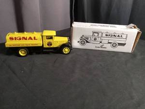 lot 5902 image: Signal Gasoline Die Cast Tanker Truck with Original Box