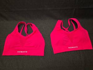 lot 50253 image: FASMAVIE Womens Red Sports Bra Set