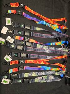 lot 50278 image: Assorted Lanyards with Rainbow Tie-Dye and Character Designs