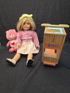 lot 50281 image: American Girl Doll with Care Bear and Fruit Box Kit