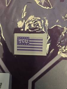 lot 50283 image: TCU Horned Frogs American Flag 3 x 5 double sided nylon