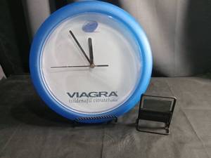 lot 5786 image: Viagra Promotional Wall Clock and Picture Frame Set