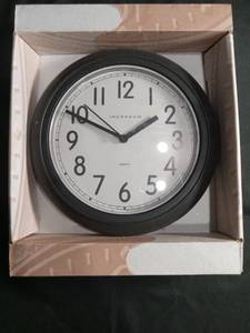 lot 5791 image: Ingraham Quartz Wall Clock with Black Frame