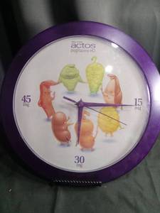 lot 5792 image: Actos Pioglitazone HCl Pharmaceutical Wall Clock