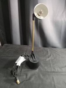 lot 5812 image: Modern Adjustable Desk Task Lamp with Brass Stem