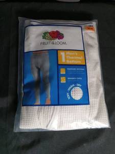 lot 5820 image: Fruit of the Loom Mens Thermal Bottom Long Underwear