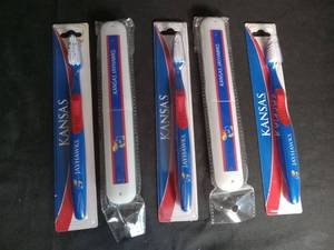 lot 5822 image: Kansas Jayhawks Toothbrush Set Collection