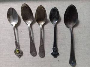 lot 5824 image: Silver Plated Souvenir Spoon Collection