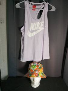lot 5825 image: Nike Womens Tank Top and Colorful Bucket Hat Bundle