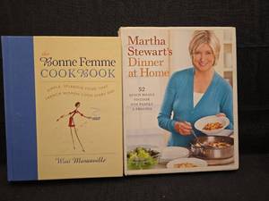 lot 50180 image: Two Cookbook Collection - Bonne Femme and Martha Stewart Dinner