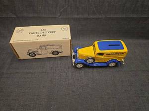 lot 50194 image: 1932 Panel Delivery Bank Goodyear Die Cast Model with Original Box