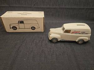 lot 50199 image: 1950 Chevrolet Panel Truck Die Cast Bank
