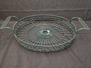 lot 50233 image: Wire Metal Serving Tray with Handles