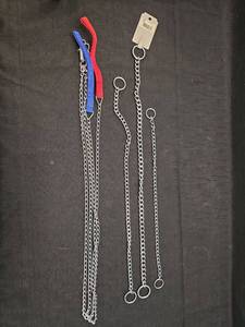 lot 50235 image: Dog Training Chain Collar Set with Choke Chains
