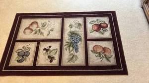 lot 702 image: Fruit Themed Kitchen Area Rug with Multi-Panel Design