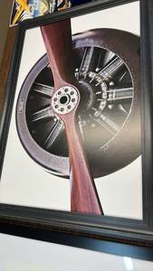 lot 728 image: Framed Aircraft Engine Propeller Photograph