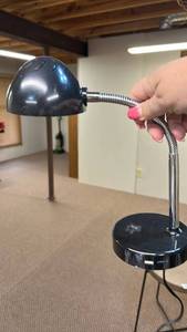 lot 742 image: Chrome Dome Desk Lamp with Adjustable Arm