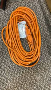 lot 744 image: Orange Outdoor Extension Cord with In-Line Switch