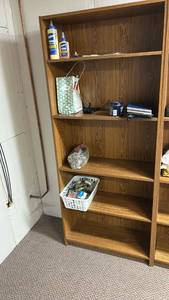lot 773 image: Wood Grain 5-Shelf Bookcase contents not included