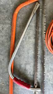 lot 794 image: Hand Saw with Red Handle and Saw Blades Set