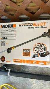 lot 807 image: WORX HydroShot 20V Max Lithium Portable Power Cleaner WG629