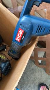 lot 809 image: Ryobi Blue Power Tool Collection with Circular Saw and Reciprocating Saw