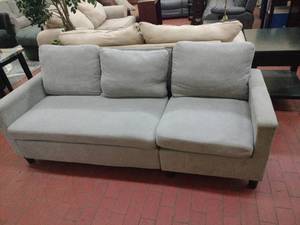 lot 59880 image: Gray 2 Piece Modular Sofa