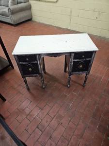 lot 59925 image: Painted Wood Writing Desk with Drawers