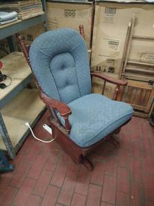 lot 59931 image: traditional wooden glider rocker