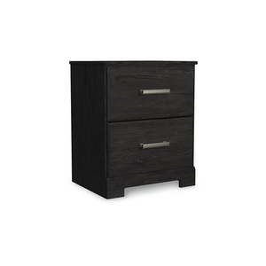 lot 59941 image: Signature Design by Ashley Casual Belachime 2 Drawer Nightstand  Black