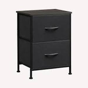 lot 59920 image: WLIVE nightstand with two Fabric Drawers
