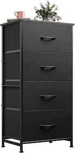 lot 59921 image: WLIVE 4-drawer dresser with Fabric Drawers