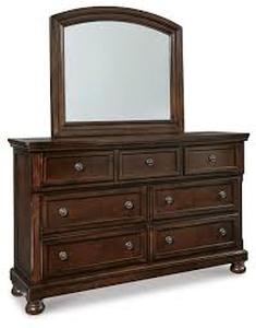 lot 59935 image: Porter Collection B697-36 Bedroom Mirror in Rustic Brown - Retail - $1399.99