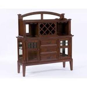 Broyhill Vantana Server Base and Hutch Wood Dining Room Hutch Cabinet with Wine Rack 4985-513 & 4985-514 - Retail- $2299.99