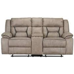 lot 59952 image: Acropolis Taupe Reclining Loveseat