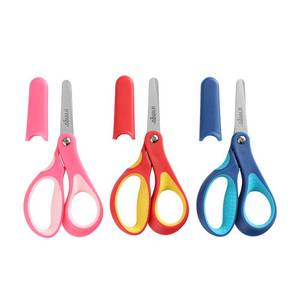 lot 60652 image: LIVINGO 5 Small School Student Blunt Kids Craft Scissors, Sharp Stainless Steel Blades Safety Comfort Grip for Children Cutting Paper, Assorted Color, 3 Pack