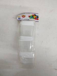 lot 60701 image: 24 Ct Mini White Containers Snacks Lunches Diet Portion Control Bpa Free 2.3 Oz