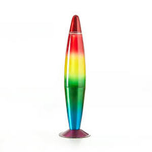 lot 60670 image: Urban Shop 16-inch Rainbow Motion Volcano Lamp
