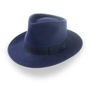 lot 60736 image: Navy Blue Fedora Hat 57CM Polyester