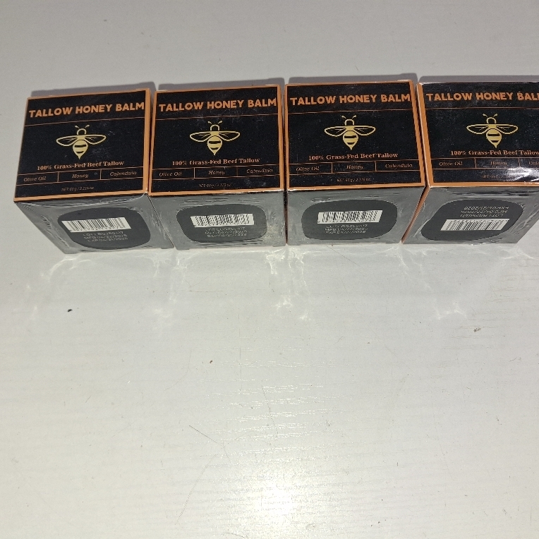 lot 8849 image: FOUR TOTAL Organic Beef Tallow for Skin, Grass Fed Tallow and Honey Balm for Face, Tallow Face Moisturizer with Raw Honey,Natural Soothing Moisturizing Cream for Dry Sensitive Skin(Citrus)
