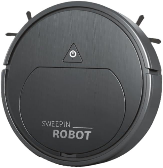 lot 8990 image: Robot Vacuum Cleaner, One-Touch Start, Slim Design, Rechargeable Robot Vacuum and Mop, Pet Hair Specialist Robot Vacuum.Suitable for Cleaning Paper Scraps, Pet Hair and Hard Floors.Black