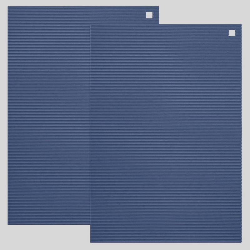 lot 9901 image: 2 Pack 9.5x14.2 Trivets for Hot Dishes, Hot Pads for Kitchen, Silicone Trivets for Hot Pots and Pans, Hot Plates to Protect Table, Heat Resistant Silicone Trivet (Blue, 9.5x14.2)