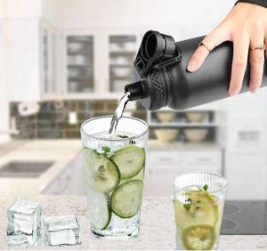 lot 43527 image: Premium Stainless Steel Vacuum Insulated Water Bottle, 24 oz, BPA-Free Lid, Wide Mouth, Double Wall, Powder Coated